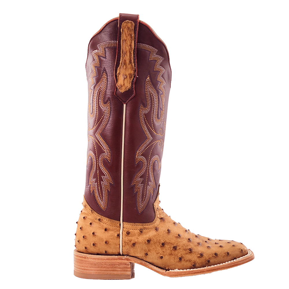 R WATSON BOOTS Boots R. Watson Women's Saddle Bruciato Full Quill Ostrich Western Boots RWL4304