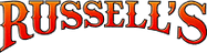 Russell's logo with red and yellow text