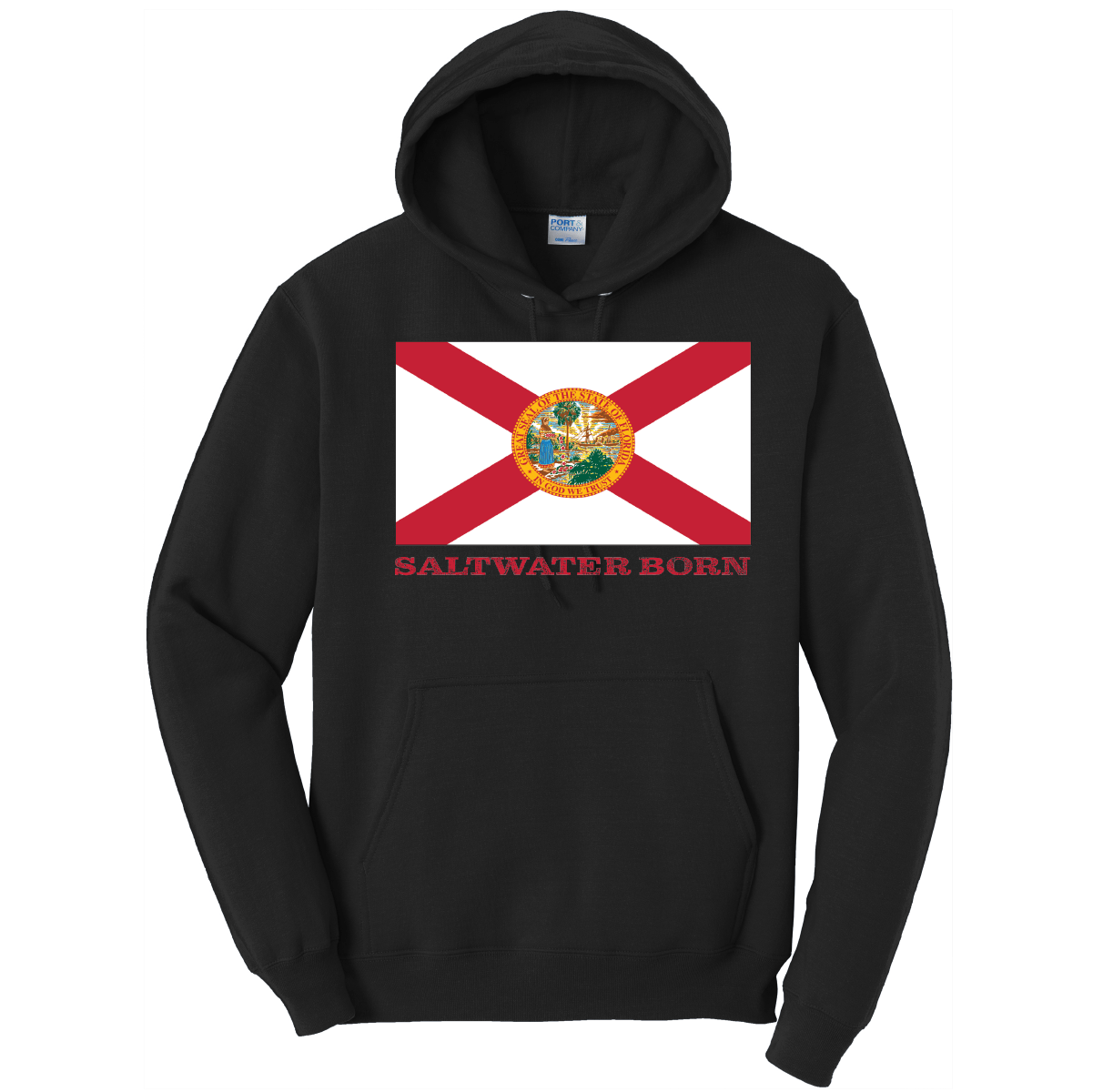 Saltwater Born Cotton Hoodie Florida Flag Cotton Hoodie