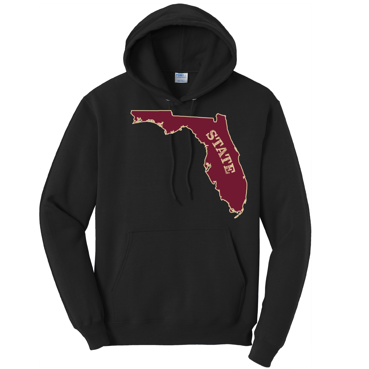 Saltwater Born Cotton Hoodie L / JET BLACK FSU Garnet and Gold Cotton Hoodie