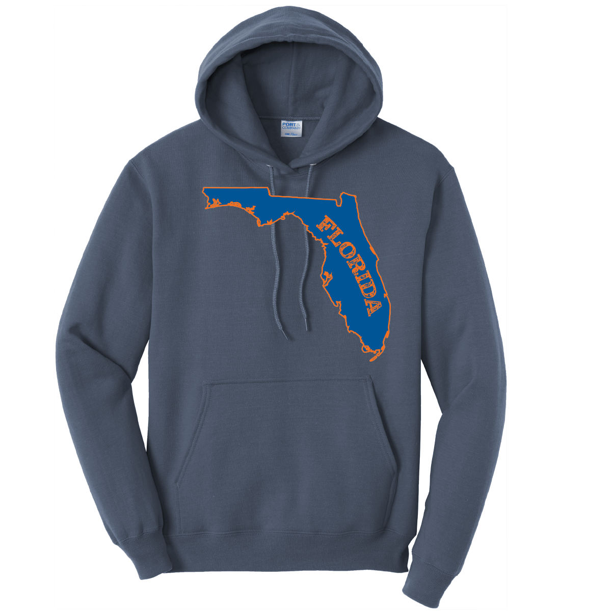 Saltwater Born Outerwear S / STEEL BLUE Orange and Blue Cotton Hoodie