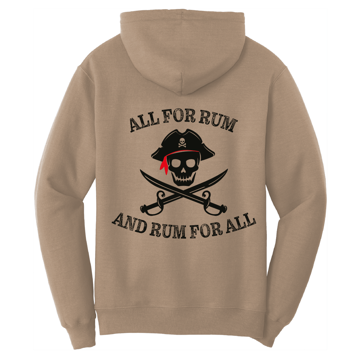 Saltwater Born Outerwear St. Pete Beach, FL "All For Rum and Rum For All" Cotton Hoodie