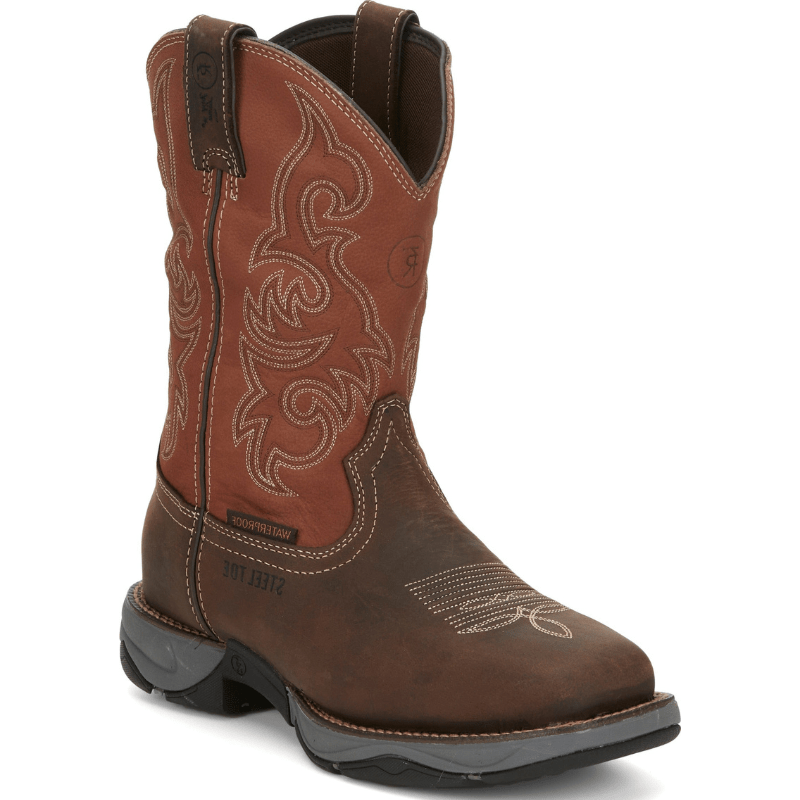 TONY LAMA Boots Tony Lama Men's Junction Brown Waterproof Steel Toe Work Boots RR3352