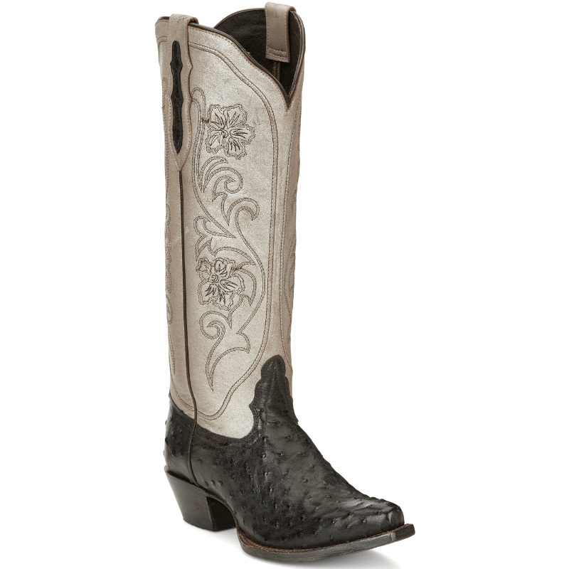 TONY LAMA Boots Tony Lama Women's Vaqueras Ines Full Quill Ostrich Mink Boot VF3055